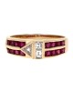 Ruby and Diamond Band in Yellow Gold